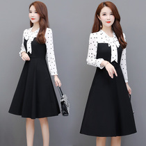 2020 autumn new fashion waist thin temperament goddess fan feminine light cooked wind chiffon dress children