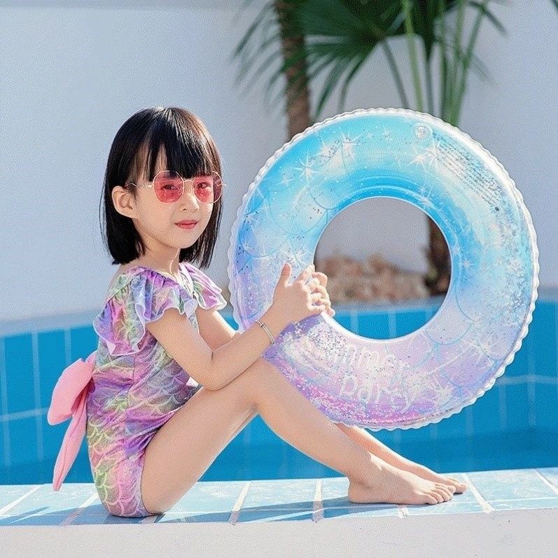  Children Swimming ring beginnics axillary thickened lifebuoy water inflatable floating ring male and female double layer enlarge swimming