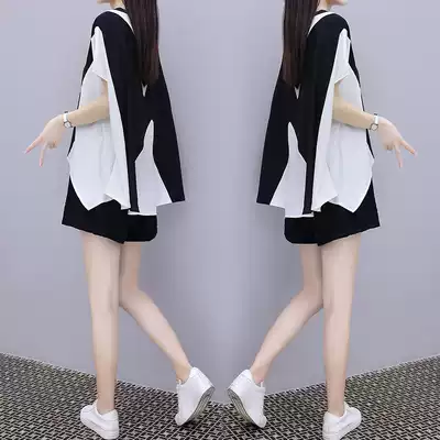 Suit 2020 new women's summer European station temperament fashion age-reducing European goods two-piece Western style chiffon shorts