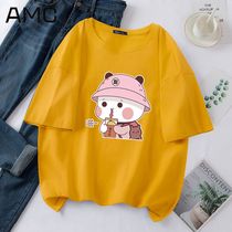 Short-sleeved female ins tide pure cotton half-sleeve 2020 new student wild loose Korean version of the couples T-shirt summer tide