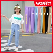 Summer womens baby pants Childrens anti-mosquito pants Girls  pants Spring and Autumn fashion sports pants thin loose bloomers