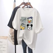 In the summer of 2020 the new white short-sleeved t-shirt female net red ins super fire large size womens clothing base loose top tide