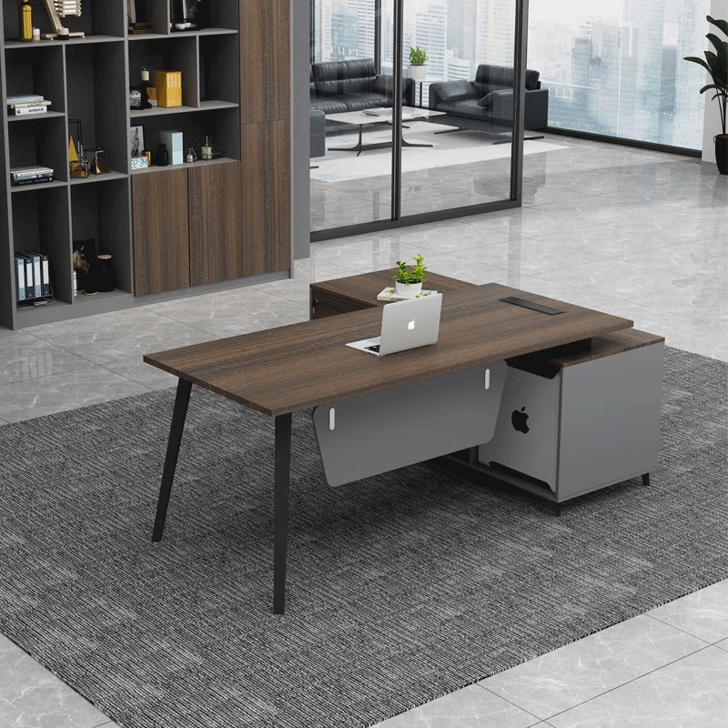 Office boss desk Modern light luxury commercial atmosphere High-end computer General manager president desk Supervisor new large board table