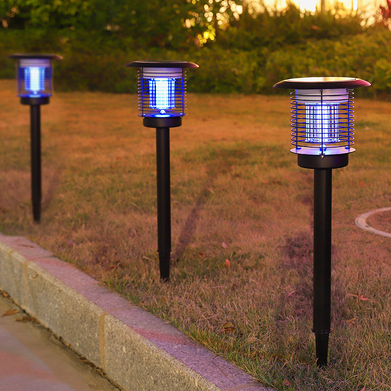 Solar Mosquito Killer Lamp Outdoor Waterproof Garden Home Outdoor Patio Grass Terrace Lamp Physical Electric Shock Mosquito Repellent