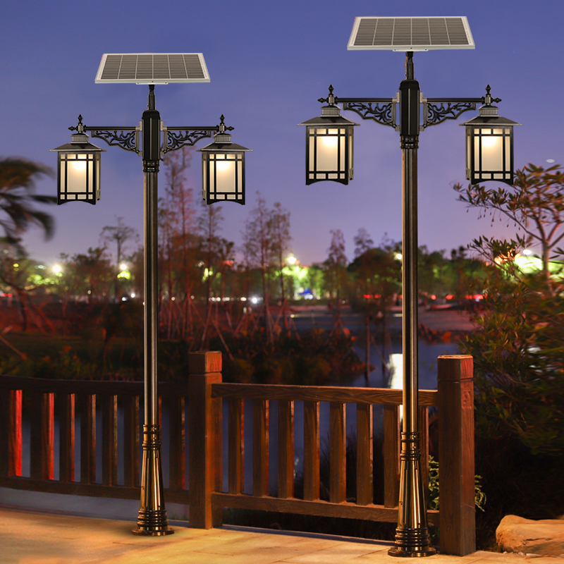 Zone street lamp courtyard lamp solar lamp engineering LED ultra bright 3 meters landscape lamp villa double outdoor high pole lamp