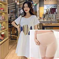 Белая абрикосовая юбка, безопасные штаны