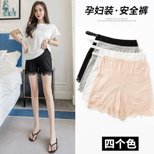 Шорты для беременных, безопасные штаны, летнее защитное белье, тонкие леггинсы, повседневные брюки, летняя одежда