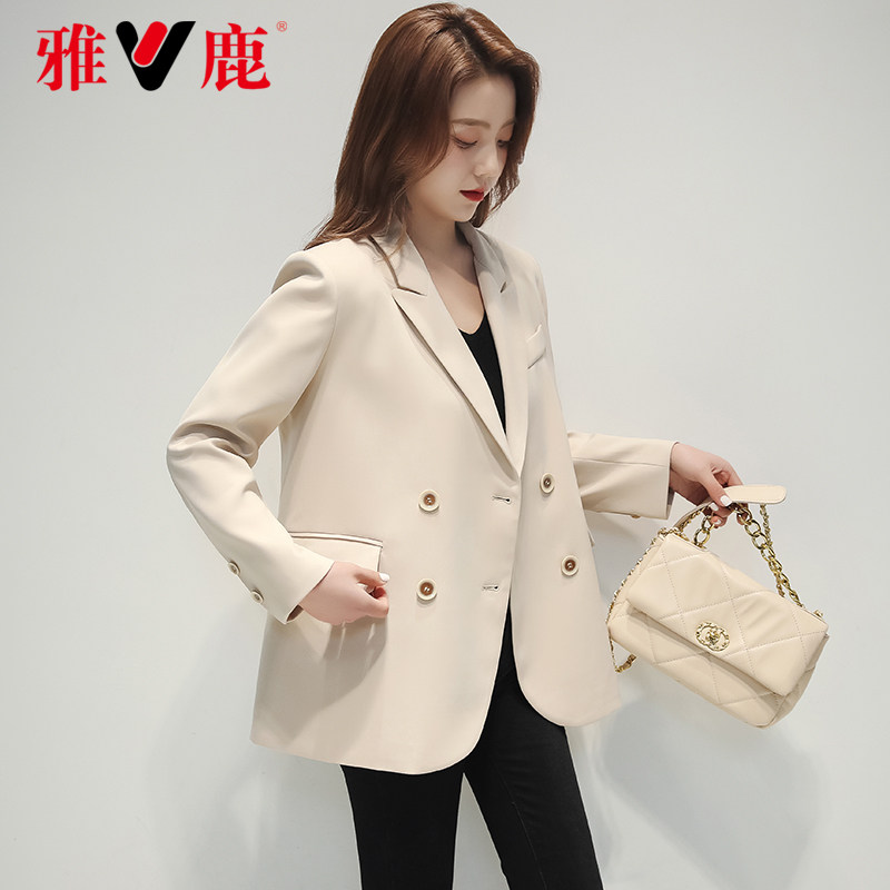 Jadeer 2021 Spring Dress New Suit Woman Medium Long Version Wind Dressing Casual Jacket Woman Korean version Fashion Spring Fall women's clothing
