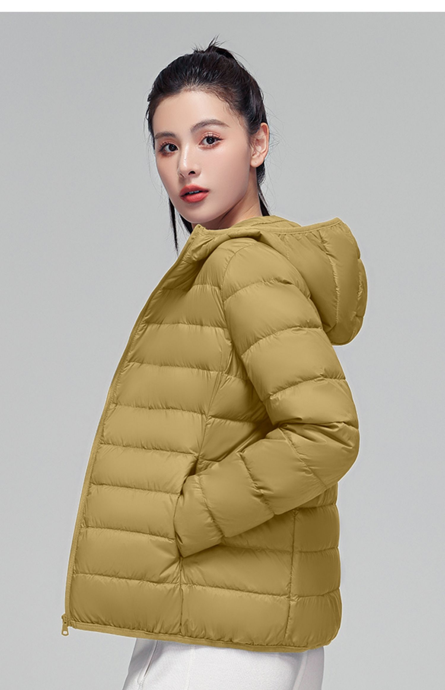 雅鹿 女款 90白鸭绒 短款轻便羽绒服 图15