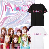 TWICE perimeter short sleeve T-shirt new album fancy you the same paragraph should aid loose Korean version couple T-shirt male and female summer