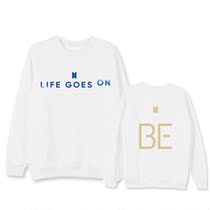 BTS bulletproof new album BE> round collar sweatshirt should be loose with clothes loose big code sleeve head jacket thin male and female