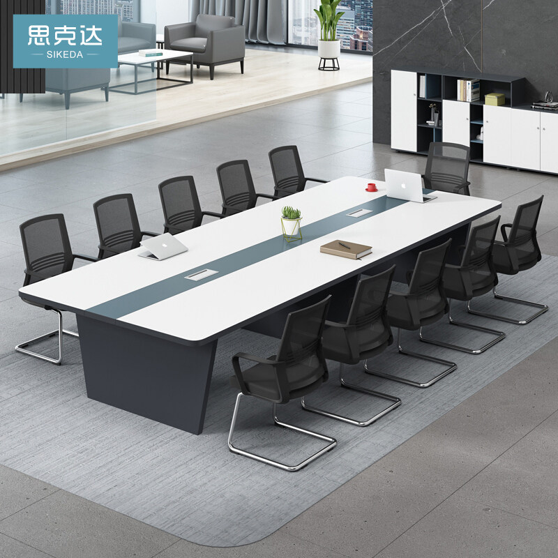 Desk Meeting Table Strips Table And Chairs Combination Brief Modern Training Talks Office Furniture Reception Desk