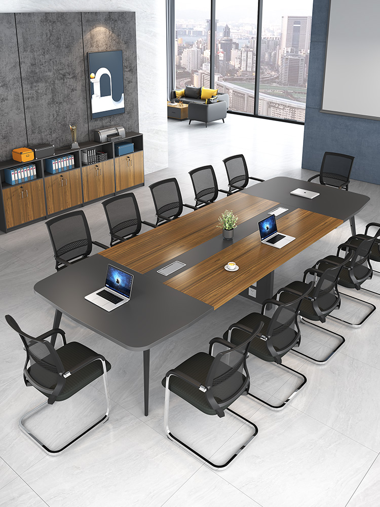Conference Table Long Table Modern Minimalist Office Furniture Training Table Negotiation Table Meeting Room Strip Meeting Table And Chairs Combination