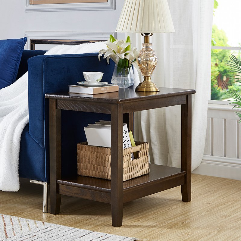 Sofa side cabinet side cabinets sandwich small table living room corner coffee table solid wood household square corner cabinet side table