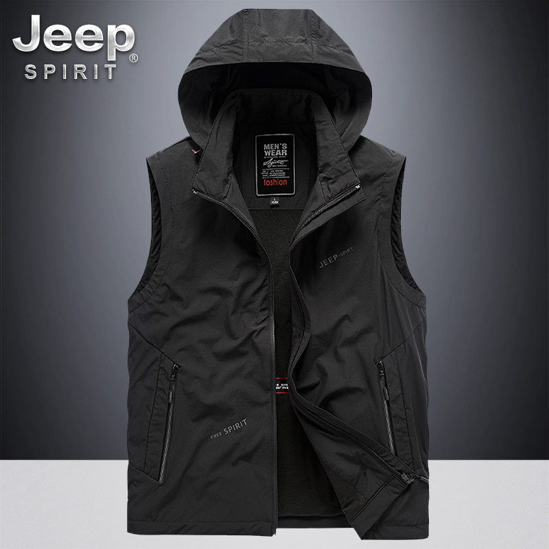 Jeep, мужской джип, жилет, трендовая повседневная мужская осенняя куртка, коллекция 2023, свободный крой
