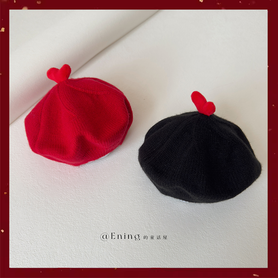 生後わずか 1 ヶ月の赤ちゃん帽子春秋冬新しいスタイルの男の子と女の子の赤ちゃんニットウールベレー帽を暖かく保ちます