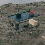 Corman T-230 Outdoor Opening Folding Folding Folding Folding Folding Table BC Table Black Capital Table