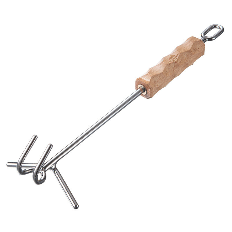 Kerman stainless steel double hook opener cast iron cover opener lengthened pot ware Dutch pot lid anti-burn hook-Taobao