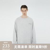 BONELESS 2021AW Basic loose Huafg logo Embroidered Hooded Clothing Tide Card Casual Blouse