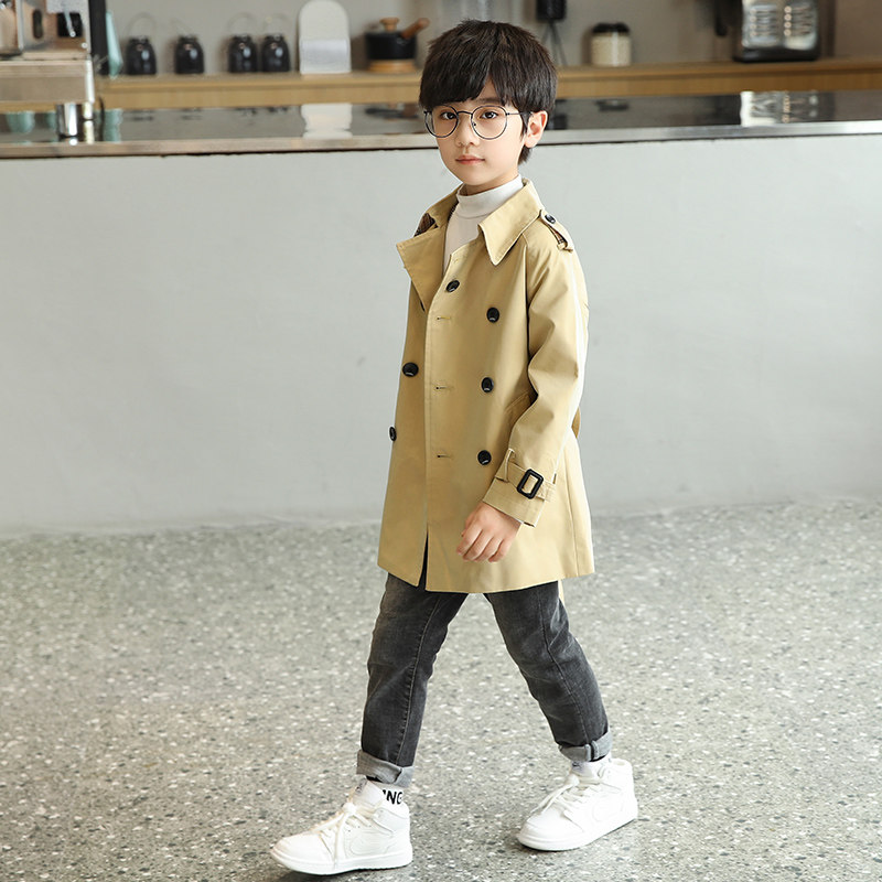 Boy's windjersey Inn Wind Spring autumn style Yoo 2023 new children Men's Grand Scouts Long Casual Clip Cotton Jacket-Taobao