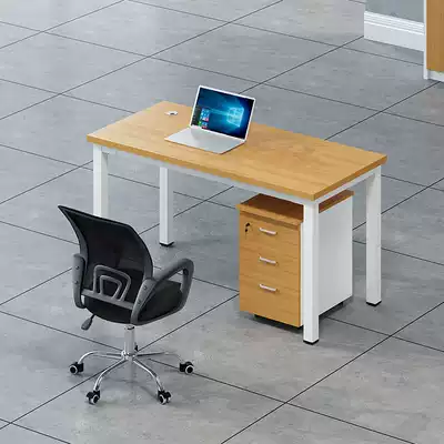 Staff desk 4-person single card position Computer desk Simple steel frame card seat office staff table and chair combination