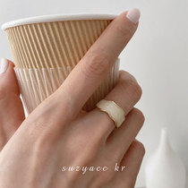 Korean ring female fashion personality niche design element ring index light luxury ins tide open sterling silver simple high