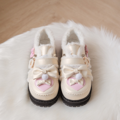 taobao agent Spot [Milk Fu Qiaoxin plus velvet version] Original lolita big head shoes cute Lolita sweet female LO shoes