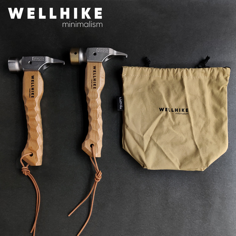 wellhike outdoor campsite hammer multi-functional canopy tent hammer tool equipment wind rope buckle storage bag