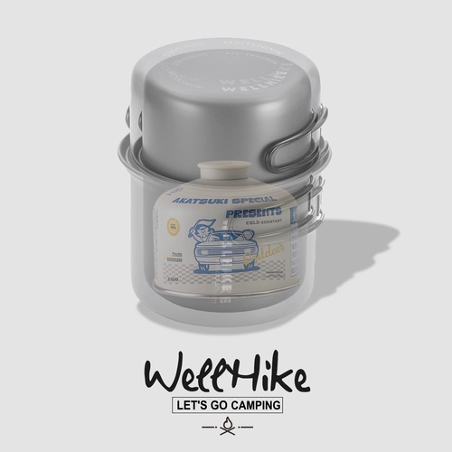 WELLHIKE Дорожная легкая портативная посуда для кемпинга, комплект, 2 шт