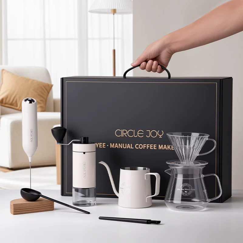 Coffee pot, set, handheld gift box, chopper, coffee machine, full set