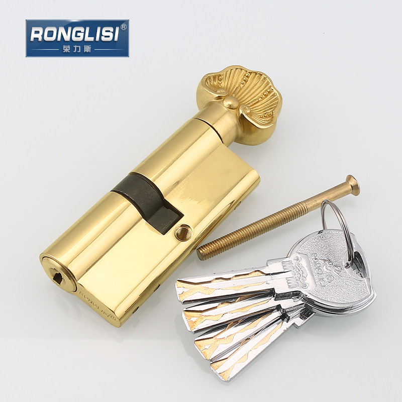 Rongli anti-theft door lock core superC-class blade all copper ultra-grade B-level anti-violence prevention and anti-lever common type lock core household