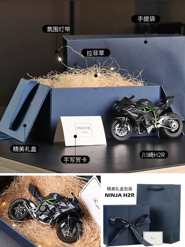 Kawasaki, мотоцикл, модель автомобиля, реалистичная металлическая фигурка, подарок на день рождения