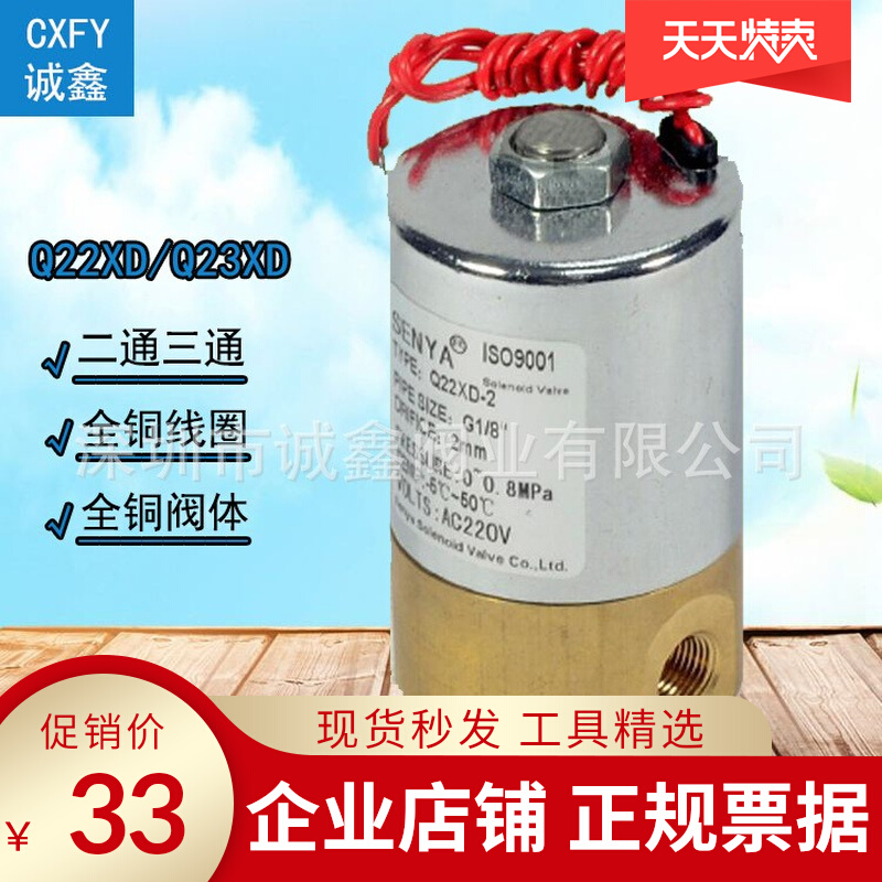 Q23XD-2L micro solenoid valve Q22XD-2L gas valve 1 minute pilot solenoid valve 220V 24V