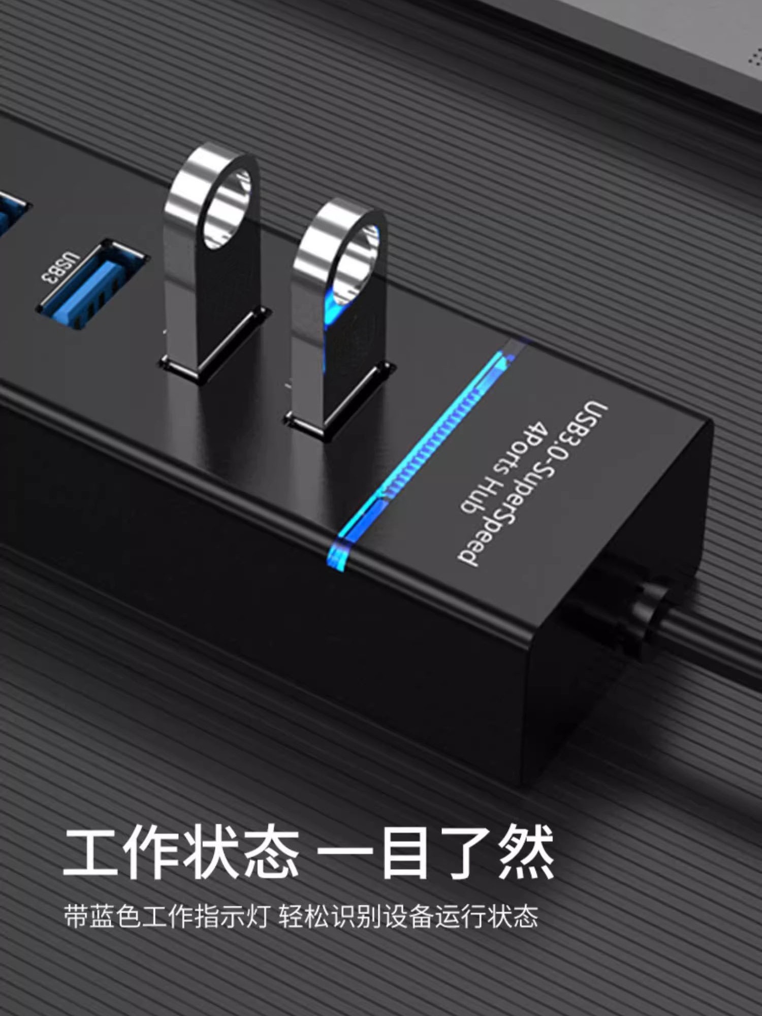 USB 3.0 Hub Splitter for Laptop, Multifunctional External Mouse and Keyboard, USB Flash Drive Expansion Dock, USB Hub with Multiple Ports, Type-C