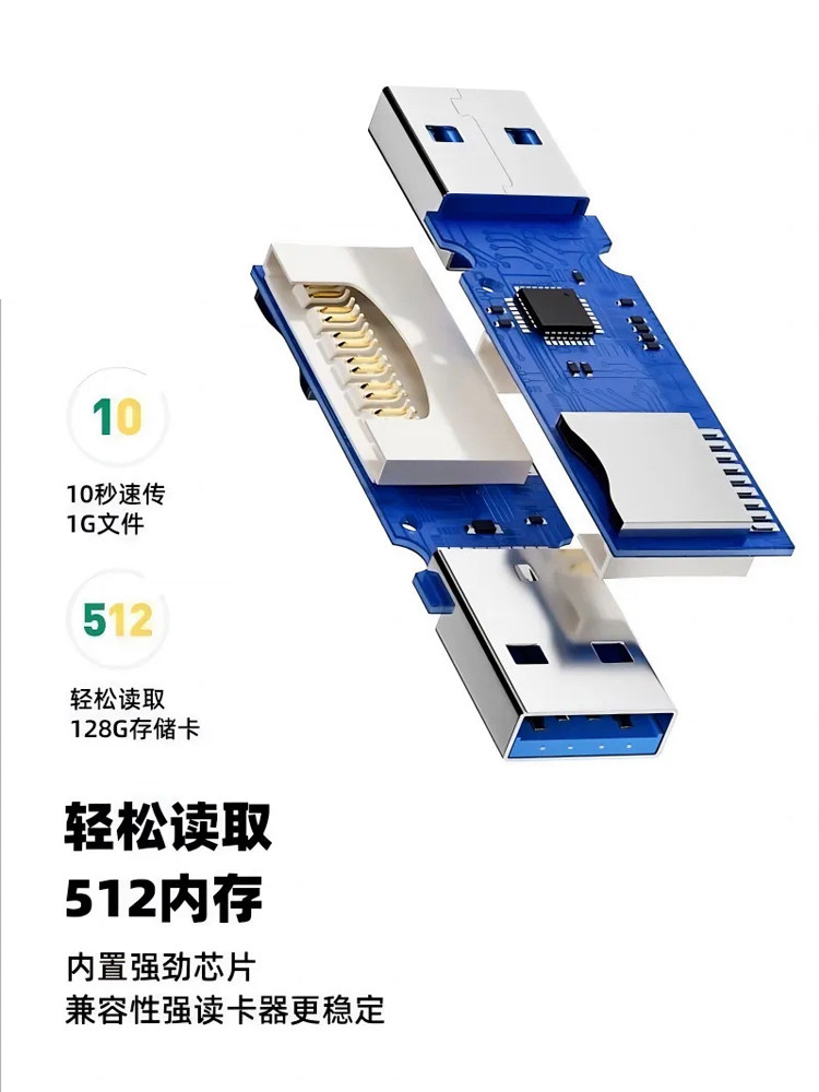 High-Speed Usb3.0 Card Reader Sd Card Mobile Phone Computer Camera Car Tf Card Android Multi-Function Otg to Multi-Card High-Speed Sd/Tf Memory Card Dual-Use Suitable for Dslr Cameras