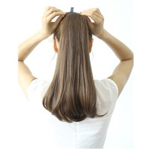 Simulation wig ponytail female curly hair strap Big Wave tail inner buckle pear flower roll ponytail ponytail braid realistic