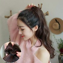 Fake ponytail wig female long curly hair pear flower roll ponytail wig gradual big wave realistic grip tiger claws
