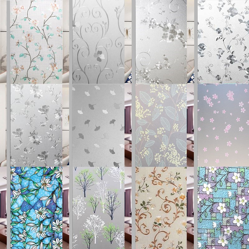 Bathroom frosted glass stickers anti-light toilet window film bathroom window paper anti-peep shading privacy film