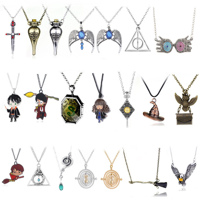 Film and TV Harry Potter necklace time converter hourglass necklace owl Pharmacy bottle Death Saint-instrumental pendant
