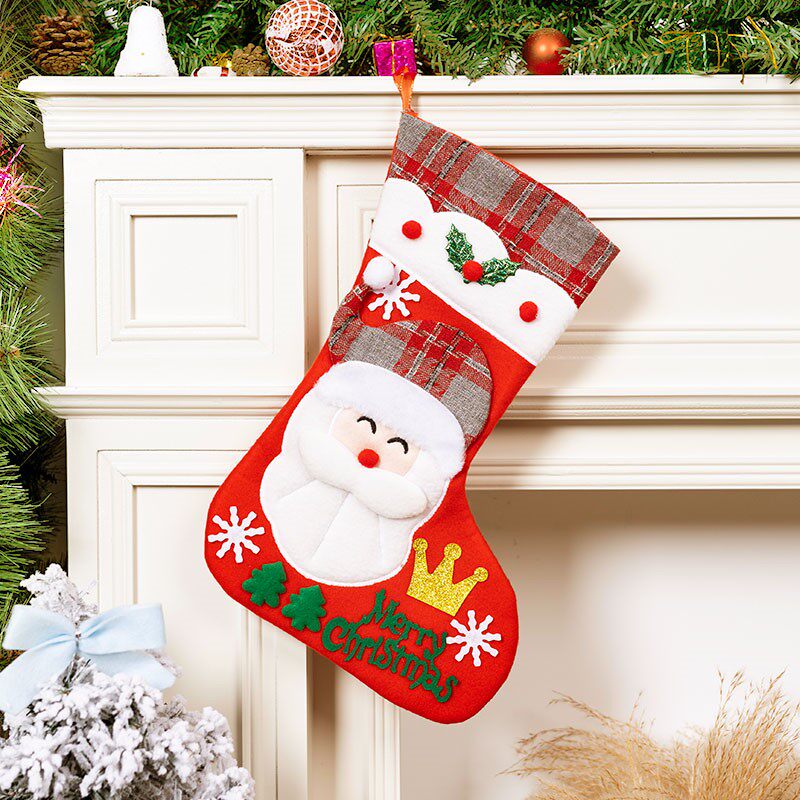Christmas Sockgift Kids Gift Bag Santa Claus Large Accessories Kindergarten Decoration Christmas Gift Bag