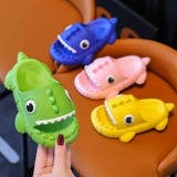 Детские тапочки для мальчиков, летний детский динозавр, мультяшные милые слайдеры, мягкая подошва