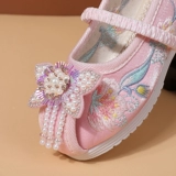 Ханьфу, обувь, этнические слипоны, детские туфли, этнический стиль, с вышивкой