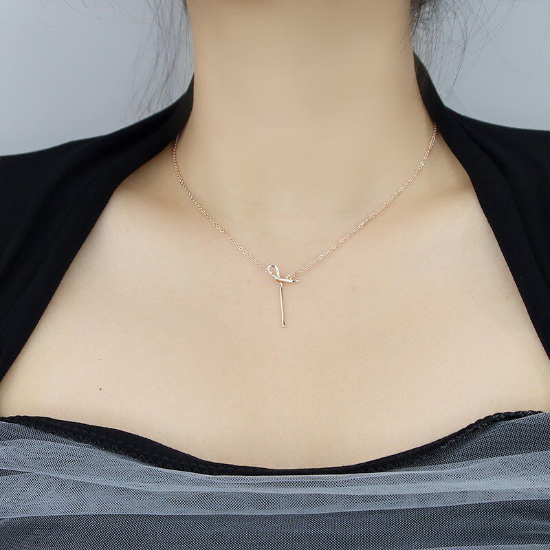 Pull-pull-knotch necklace female temperament in niche design light luxury network red high-sense knock chain