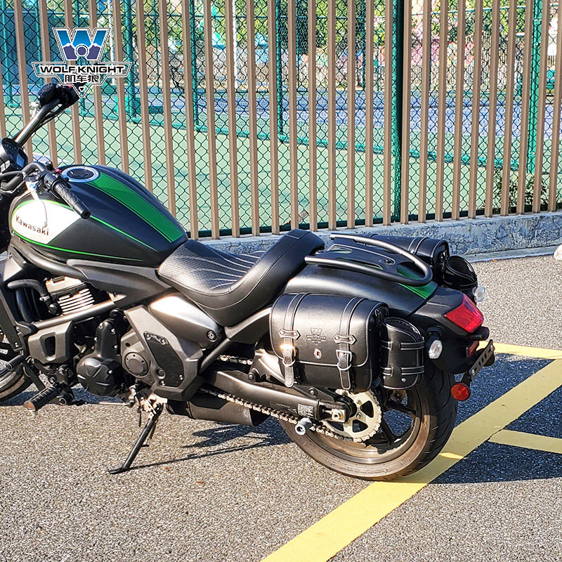 Crewerewolf apply Vulcan S Kawasaki small fire Shenzian side bag retro side bag edge box retrofit quick detached helmet bag-Taobao