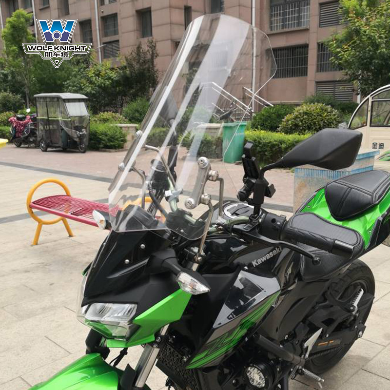 Muscle car wolf is suitable for Kawasaki Z400 windshield windshield windshield windshield front windshield modification accessories motorcycle equipment