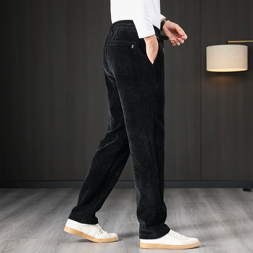 Джип, осенние утепленные вельветовые штаны, свободный прямой крой