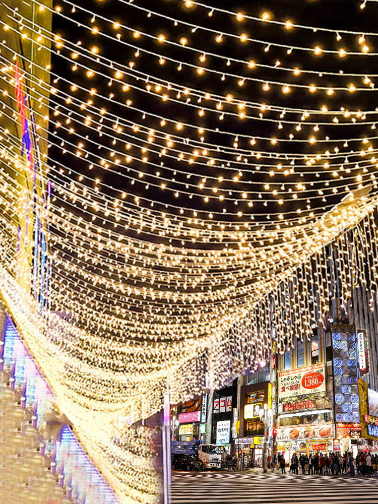 Star light LED color light Flash light string starry outdoor waterproof solar decorative light Room scene decoration