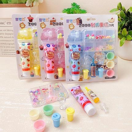 Mukka Emulation Cream Children Ice Cream Dessert Making Cake Model Handmade DIY Suit Girl Toys-Taobao