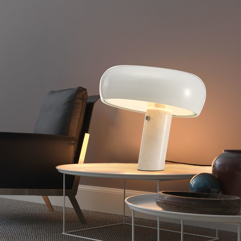 Bedside Lamp Post-Modern Living Room Bedroom Bedside Table Lamp Model Room Study Snoopy Mushroom Nordic ins Table Lamp
