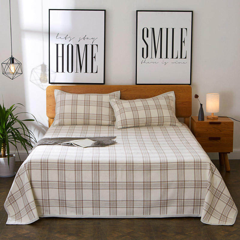 Fuana Home Textiles 2022 New Linen Mat Air Conditioning Soft Mat Ice Silk Mat Linen Mat Three-style bed group